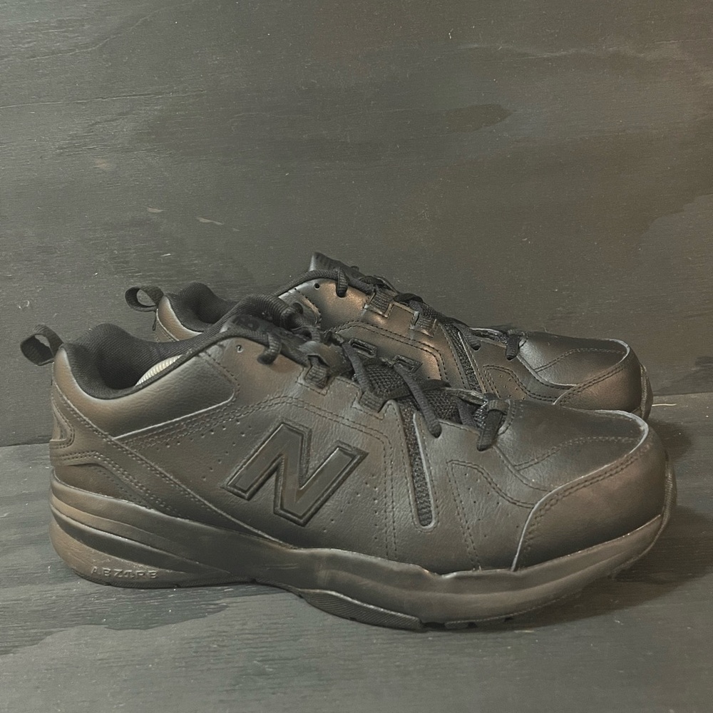 New Balance 608 Mens Size 13 2E Triple Black Slip Resistant Training Shoes